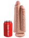 Pipedream Products King Cock 9 inches Two Cocks One Hole Beige Dildo Real Deal RD at $44.99