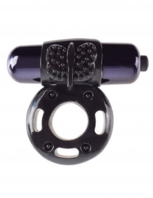 Fantasy C-Ringz Vibrating Super Ring Black, offers erection support with powerful vibrations for enhanced pleasure and prolonged fun.