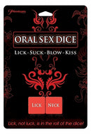 Pipedream Products Oral Sex Dice Lick-Suck-Blow-Kiss Game at $3.99