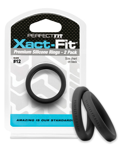 Perfect Fit Perfect Fit Xact Fit #12 2 Pack Black Cock Rings from Perfect Fit Brand at $12.99