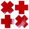 PASTEASE PETITE PLUS X FAUX LATEX RED CROSSES-1