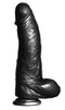 Icon Brands Falcon Big Black Cock Phat Boy 10 inches realistic dildo with suction cup base at $49.99