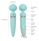 BMS Enterprises Pillow Talk Sultry Rotating Wand Teal from BMS Enterprise at $79.99