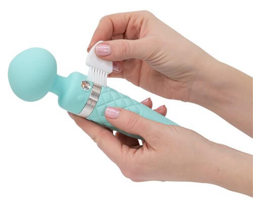 BMS Enterprises Pillow Talk Sultry Rotating Wand Teal from BMS Enterprise at $79.99