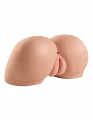 Pipedream Extreme Toyz Dirty Talk Interactive Fuck Me Silly Super Stroker Beige realistic adult toy.