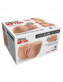 Pipedream Extreme Toyz Dirty Talk Interactive Fuck Me Silly Super Stroker Beige boxed product showing realistic design and features