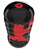 PDX Elite Air Tight Oral Stroker with ribbed exterior and black-red design for ultimate suction and lifelike experience.