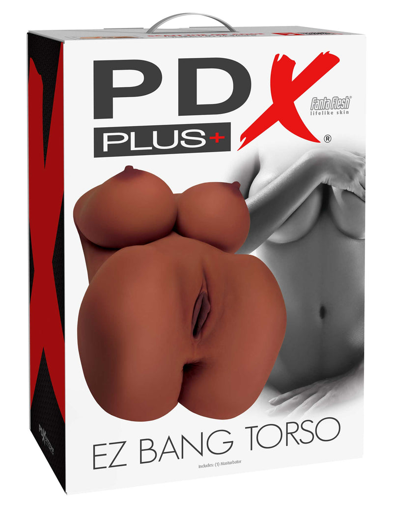 Pipedream Products PDX Plus EZ Bang Torso Brown Skin Tone Masturbator at $259.99