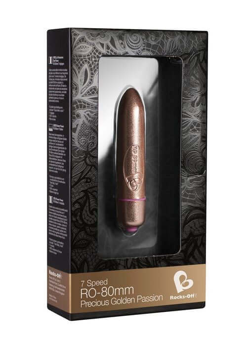 Rocks Off BULLET 80MM 7 SPEED GOLD PASSION at $12.99