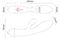 Dimensions and design of the ZALO Rosalie Rabbit App-controlled Rechargeable Vibrator in Royal Blue with dual motors.