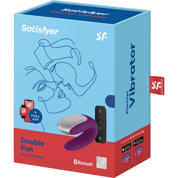Satisfyer Double Fun Partner Vibrator Violet Satisfyer Double Fun Partner Vibrator Violet