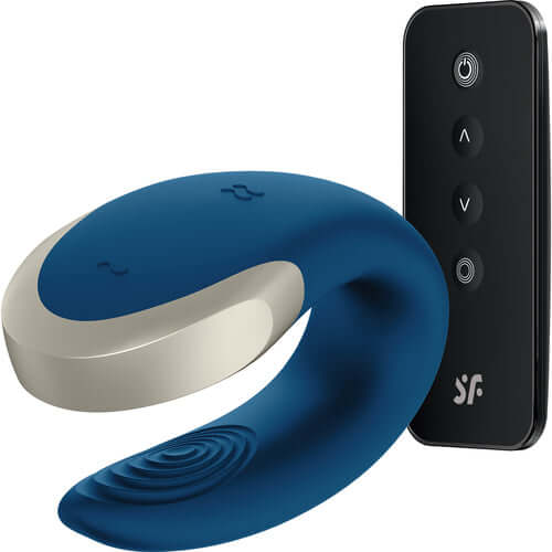 Satisfyer Satisfyer Double Love Blue Luxury Partner Vibrator at $59.99