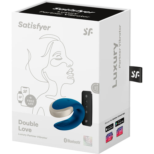 Satisfyer Satisfyer Double Love Blue Luxury Partner Vibrator at $59.99