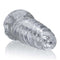 Screw’d Spiral Joy Toy Clear from Oxballs with textured spiral design for enhanced pleasure and grip.