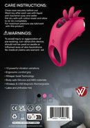 Sweet Dreams Flicker Clitty Cock Ring package with care instructions and product features displayed