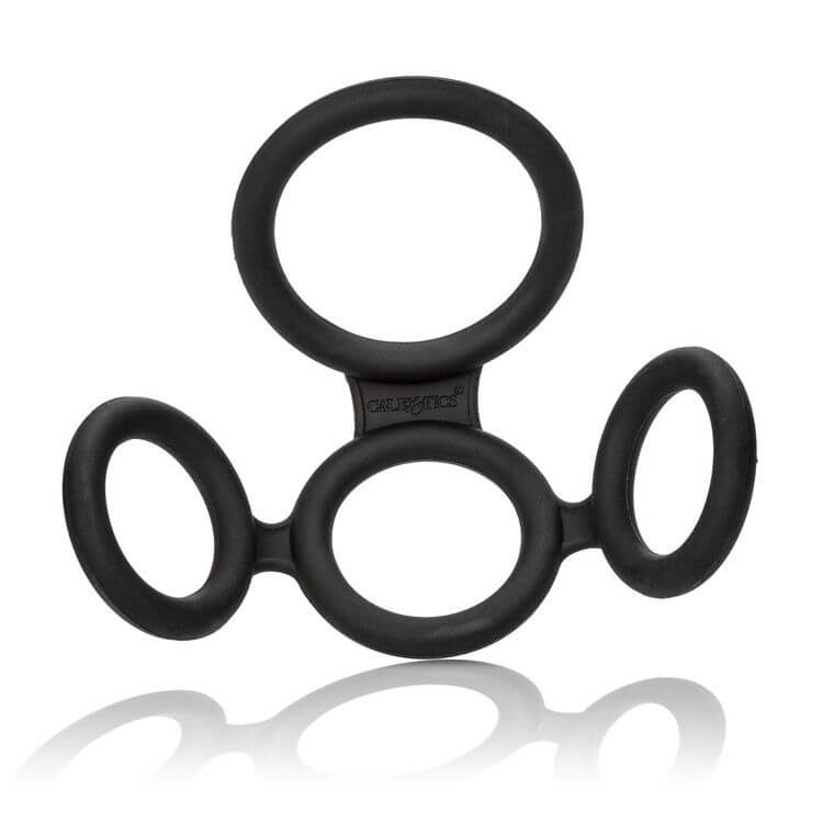 California Exotic Novelties Big Man's Spreader Black Ring at $7.99