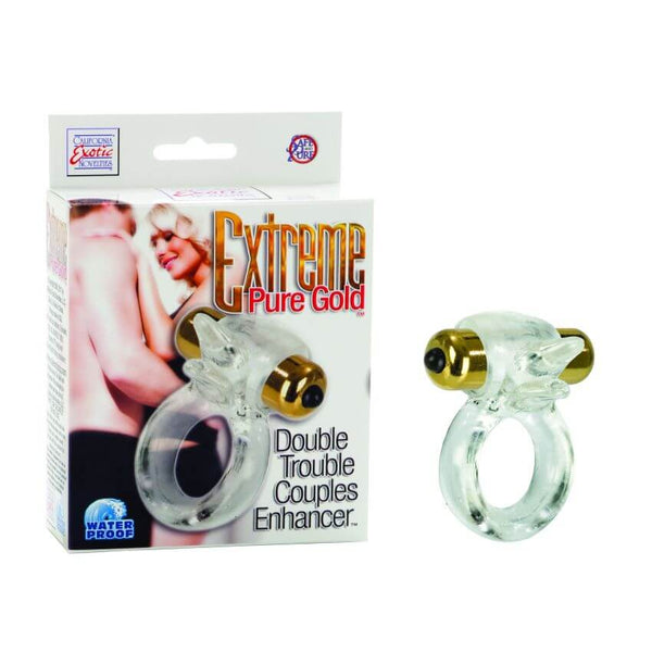 California Exotic Novelties EXTREME PURE GOLD- DOUBLE TROUBLE COUPLES ENHANCER at $10.99