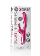 Nu Sensuelle NU Sensuelle Femme Giselle 13-function Rolling Ball Rechargeable Silicone Rabbit Vibrator Magenta at $74.99