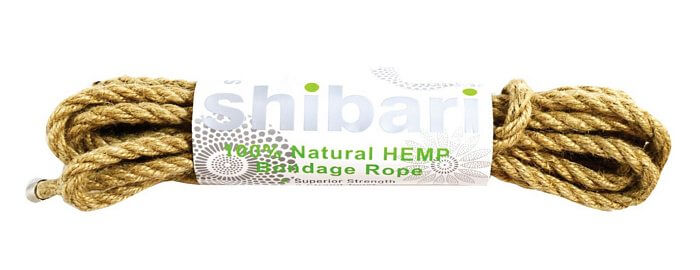 Shibari SHIBARI NATURAL HEMP BONDAGE ROPE 5 METERS at $10.99