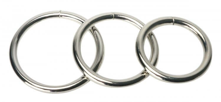 XR Brands Master Series Trine Steel Cock Ring Set at $8.99