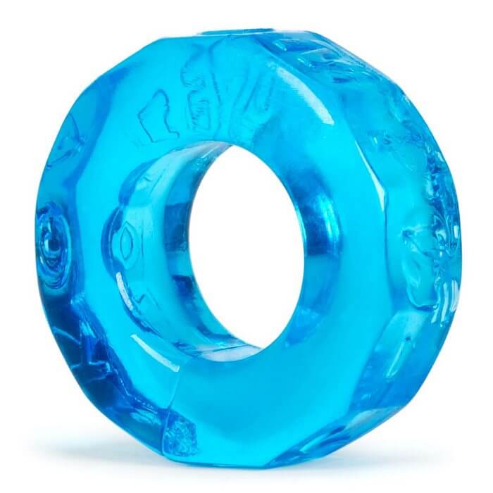 Sprocket Cock Ring in blue, featuring a unique and blubbery design for maximum comfort and high performance.