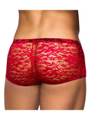 MINI SHORT STRETCH LACE XL RED-1