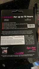 Back of Super Freak supplement packaging with usage instructions and ingredients details.