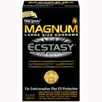 TROJAN MAGNUM ECSTASY ULTRASMOOTH LUBRICATED 10PK-0