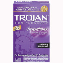 Trojan Trojan Brand Her Pleasure Sensations 12 Pack at $11.99