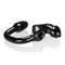 Black Tailpipe Cock and Ass Lock with ergonomic butt plug and cock cage, designed for comfort and firm chastity, made from Flex-TPR.