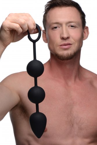 XR Brands Tom Of Finland Large Silicone Weighted Anal Ball Plug at $64.99