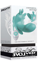 Evolved Novelties The Butterfly Effect Clitoral and G-Spot Teal Green Rabbit Style Vibrator at $74.99