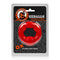Oxballs Thruster Cock Ring Red in packaging for ultimate dick-enhancing experience.