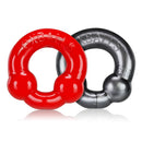 OXBALLS Oxxballs Ultra Balls Cock Ring 2 Pack Steel/Red at $11.99