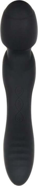 Black Wanderlust Double-Ended Silicone Body Massager with dual motors for personalized speed and function combinations.