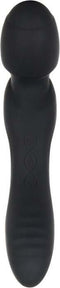 Black Wanderlust Double-Ended Silicone Body Massager with dual motors for personalized speed and function combinations.