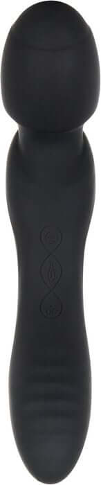 Black Wanderlust Double-Ended Silicone Body Massager with dual motors for personalized speed and function combinations.