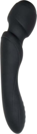 Wanderlust Double-Ended Silicone Body Massager in black with dual motors for varied function combinations.