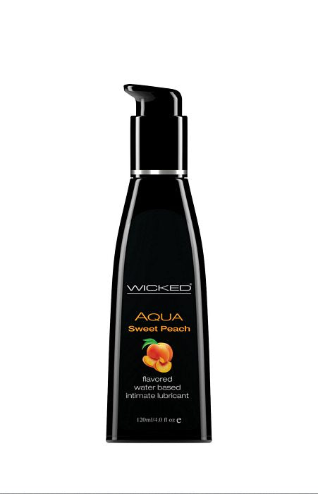 Wicked Lubes Wicked Aqua Sweet Peach Water Based Intimate Lubricant 4 oz at $11.99