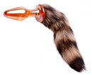 XR Brands Frisky Orange Fox Tail Glass Anal Plug* at $32.99