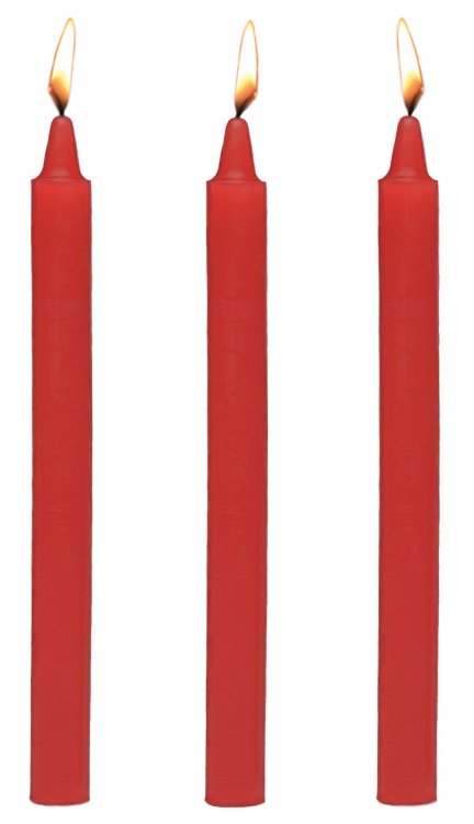 XR Brands Master Series Fire Sticks Fetish Drip Candle Set Of 3 Red at $8.99