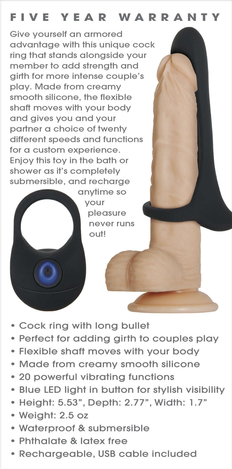 Evolved Novelties Zero Tolerance Cock Armor Cock Ring at $37.99